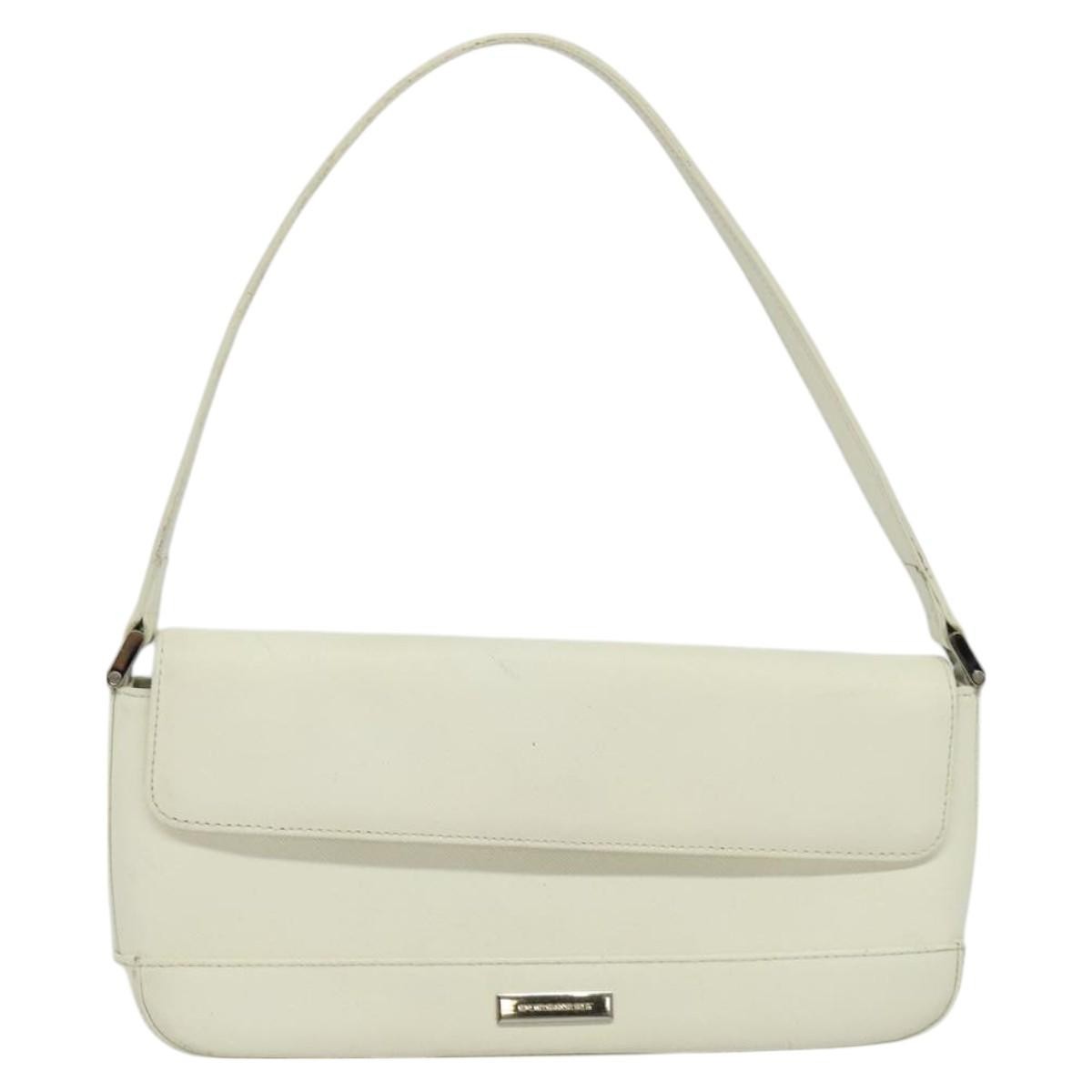 Burberry Flap Shoulder Bag Leather, WHITE, LEATHER, Shoulder bag