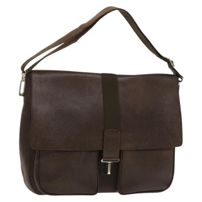 Bvlgari Flap shoulder Bag Leather, BROWN, LEATHER, Shoulder bag