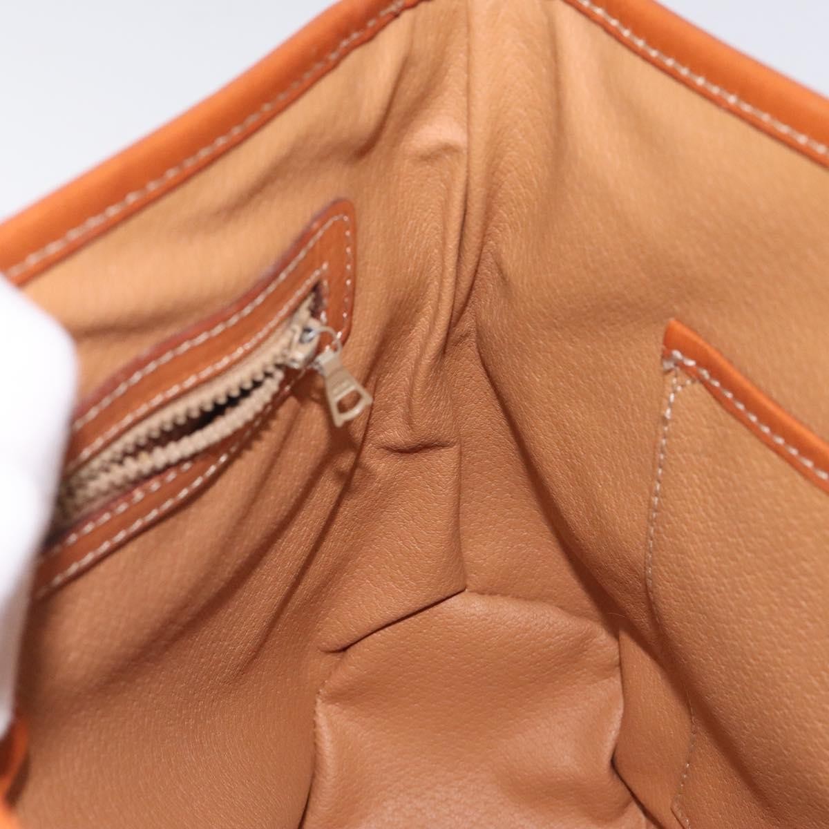 Celine Macadam Handbag Macadam with leather, BROWN, CANVAS, Handbag