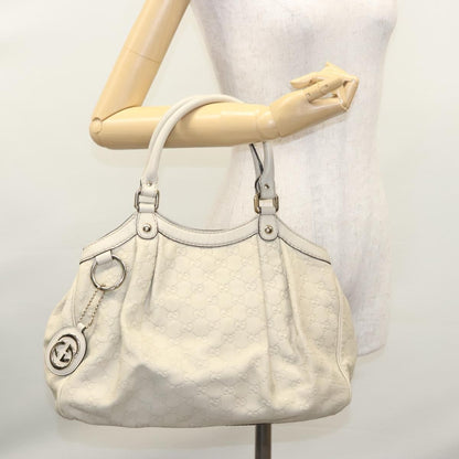 Gucci Sukey Tote Leather, WHITE, LEATHER, Handbag