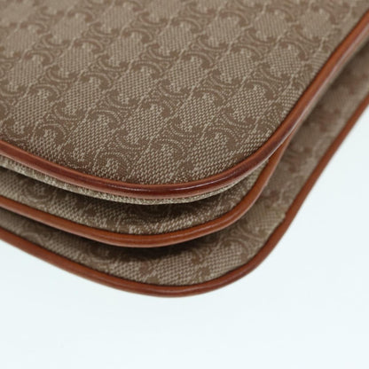 Celine Vintage Macadam Shoulder Bag Canvas, BEIGE, CANVAS, Shoulder bag