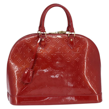 Louis Vuitton Alma Handbag Monogram Vernis, RED, PATENT_LEATHER, Handbag