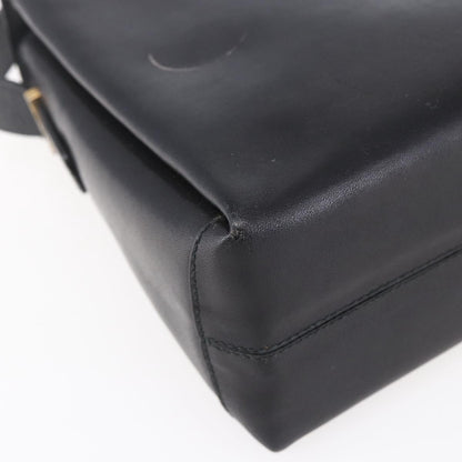 Celine Vintage Shoulder Bag Leather, BLACK, LEATHER, Shoulder bag