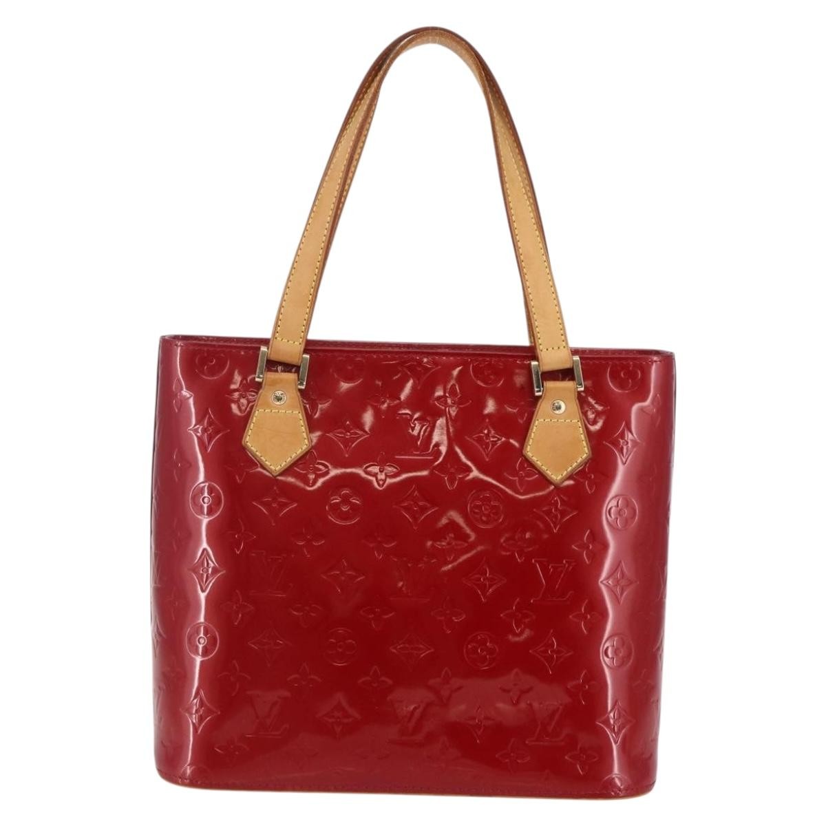 Louis Vuitton Houston Handbag Monogram Vernis, RED, PATENT_LEATHER, Handbag