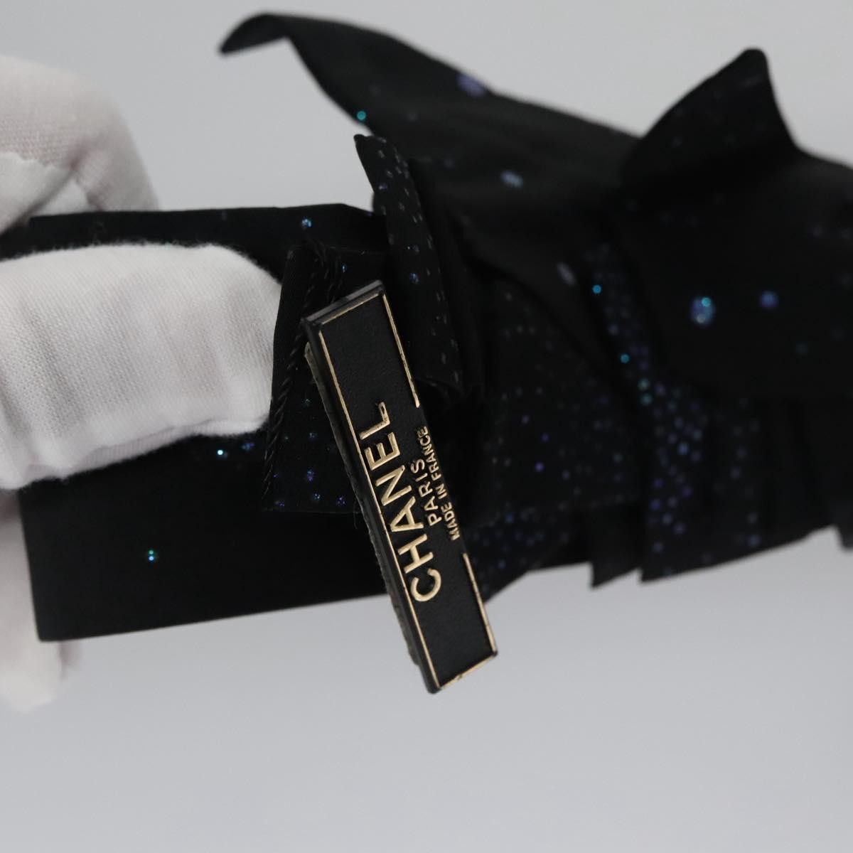 Chanel Vintage bow belt Leather, BLACK, LEATHER, Belts