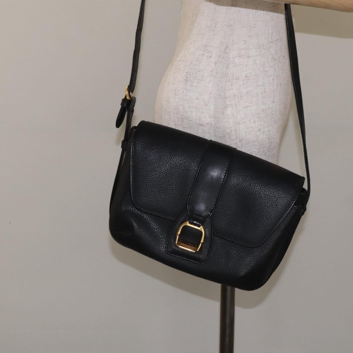 Gucci Vintage Shoulder Bag Leather, BLACK, LEATHER, Shoulder bag