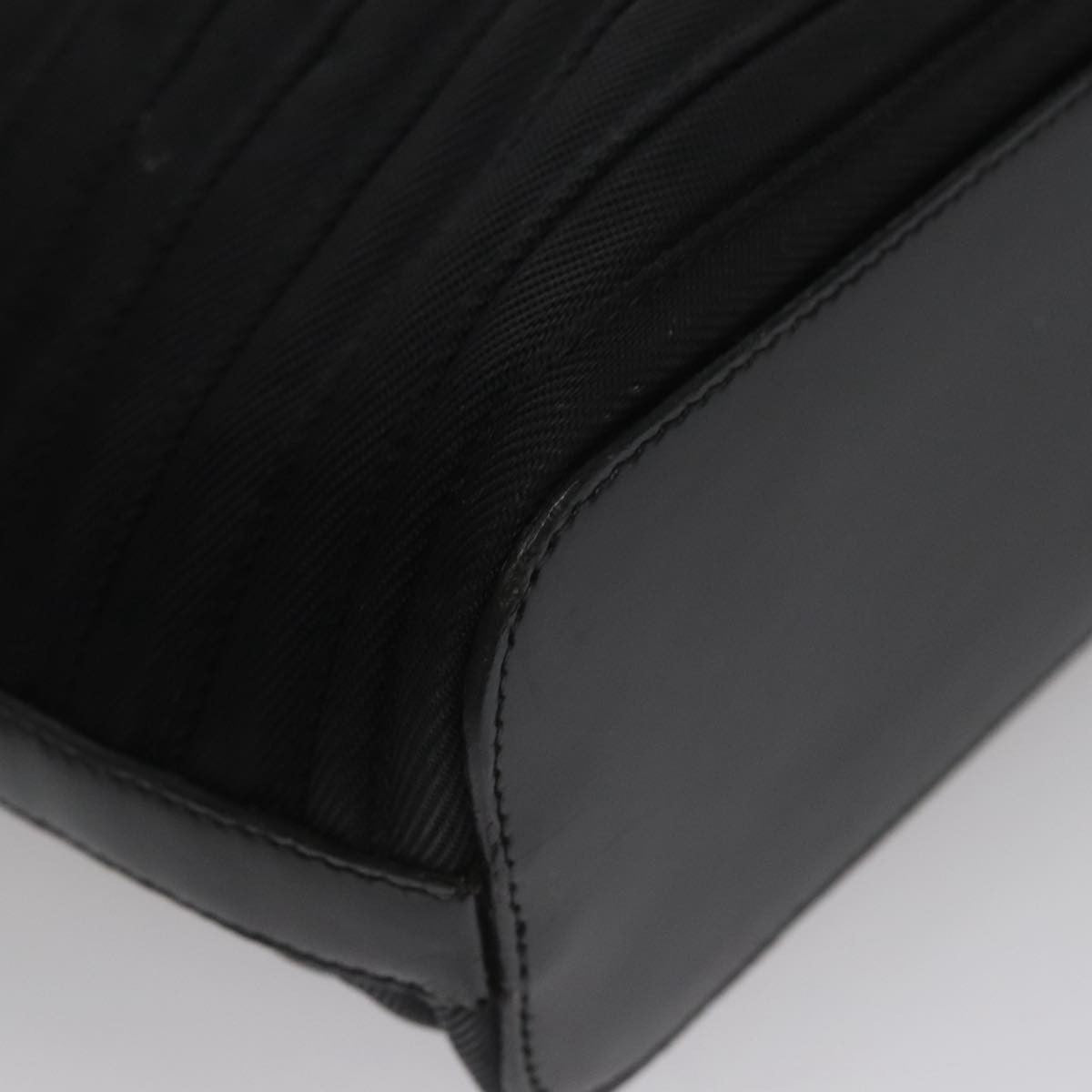 Gucci Vintage Bamboo Handle Tote Nylon, BLACK, NYLON, Tote bag