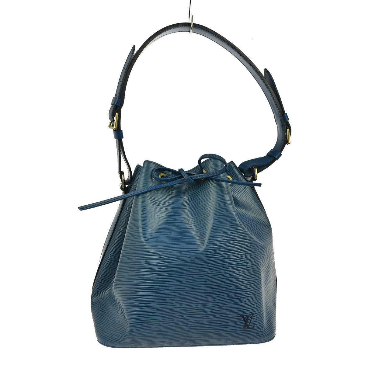Louis Vuitton Petit Noe Handbag Epi Leather, BLUE, LEATHER, Shoulder bag