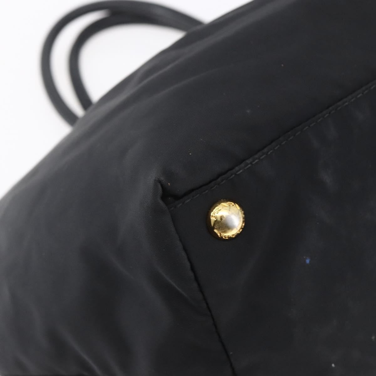 Prada Bow Tote Tessuto, BLACK, NYLON, Handbag