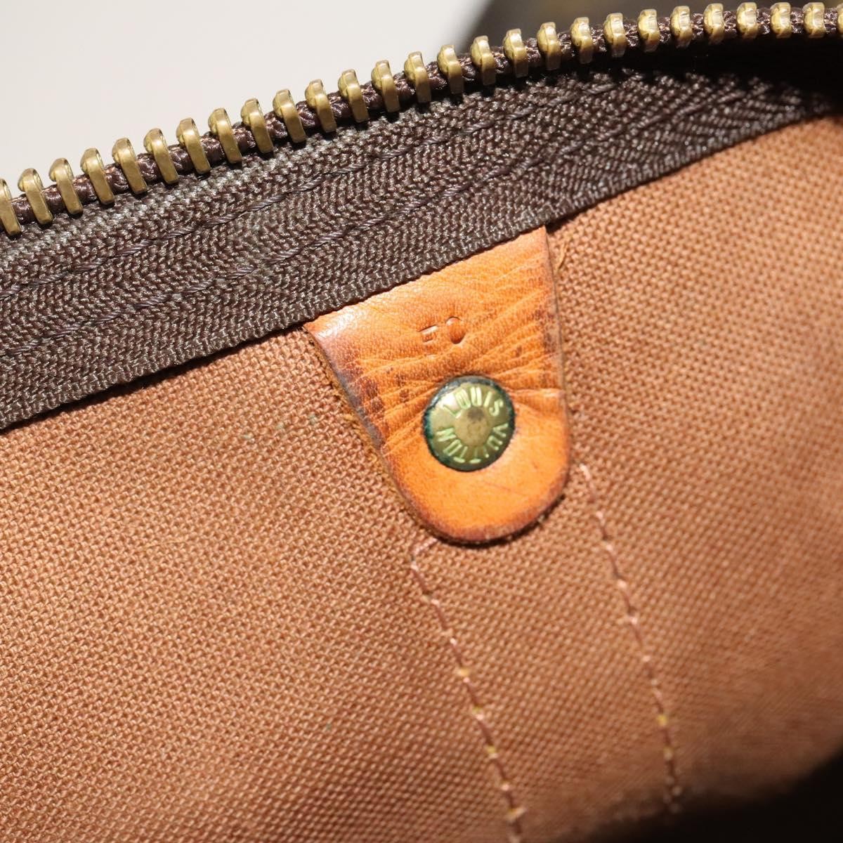 Louis Vuitton Keepall Bag Monogram Canvas, BROWN, CANVAS, Travel bag