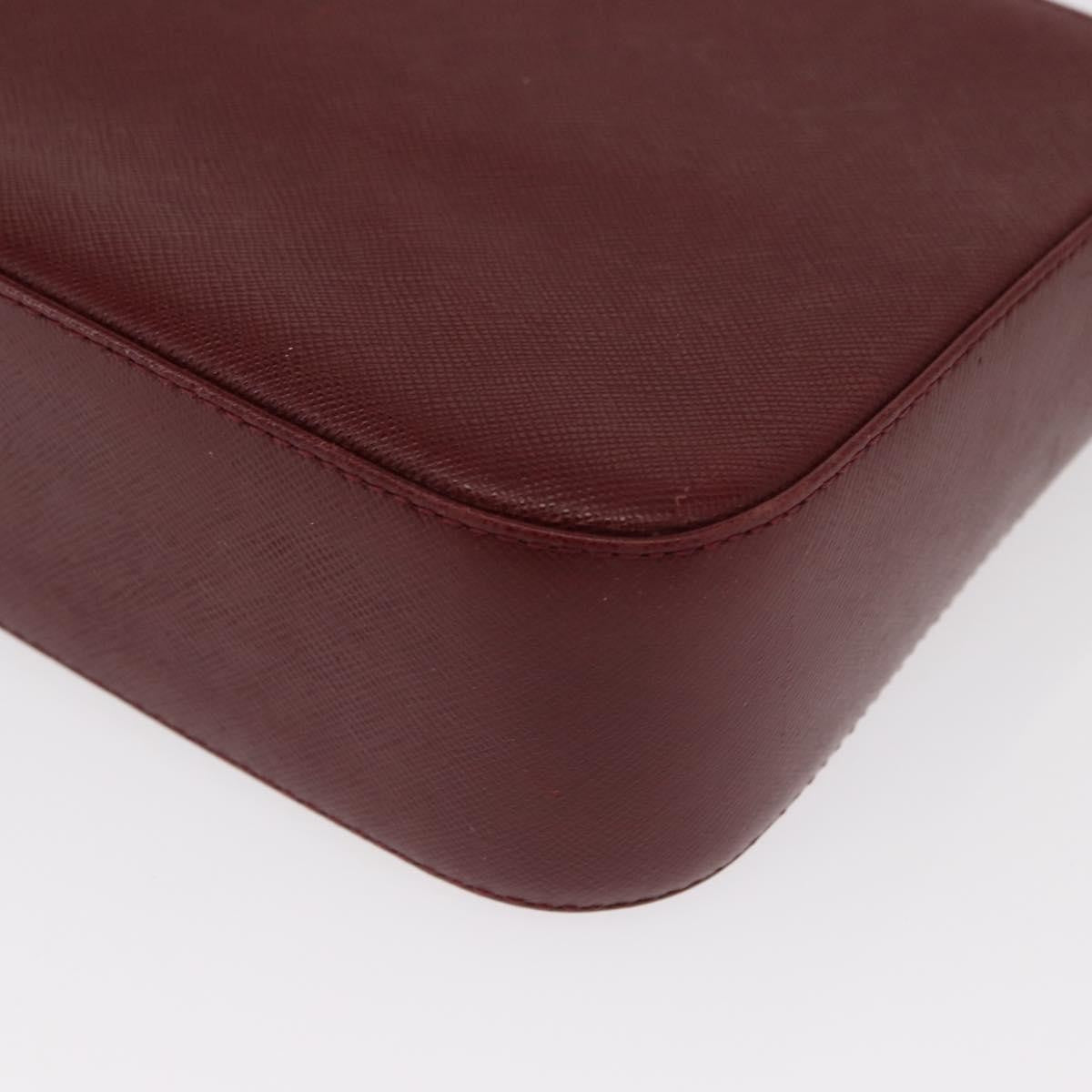 Burberry Vintage Shoulder Bag Leather, BURGUNDY, LEATHER, Shoulder bag