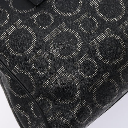 Salvatore Ferragamo Gancini Tote PVC Leather, BLACK, PVC, Tote bag