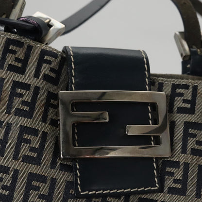 Fendi Vintage Shoulder Bag Zucca Canvas, NAVY, CANVAS, Handbag