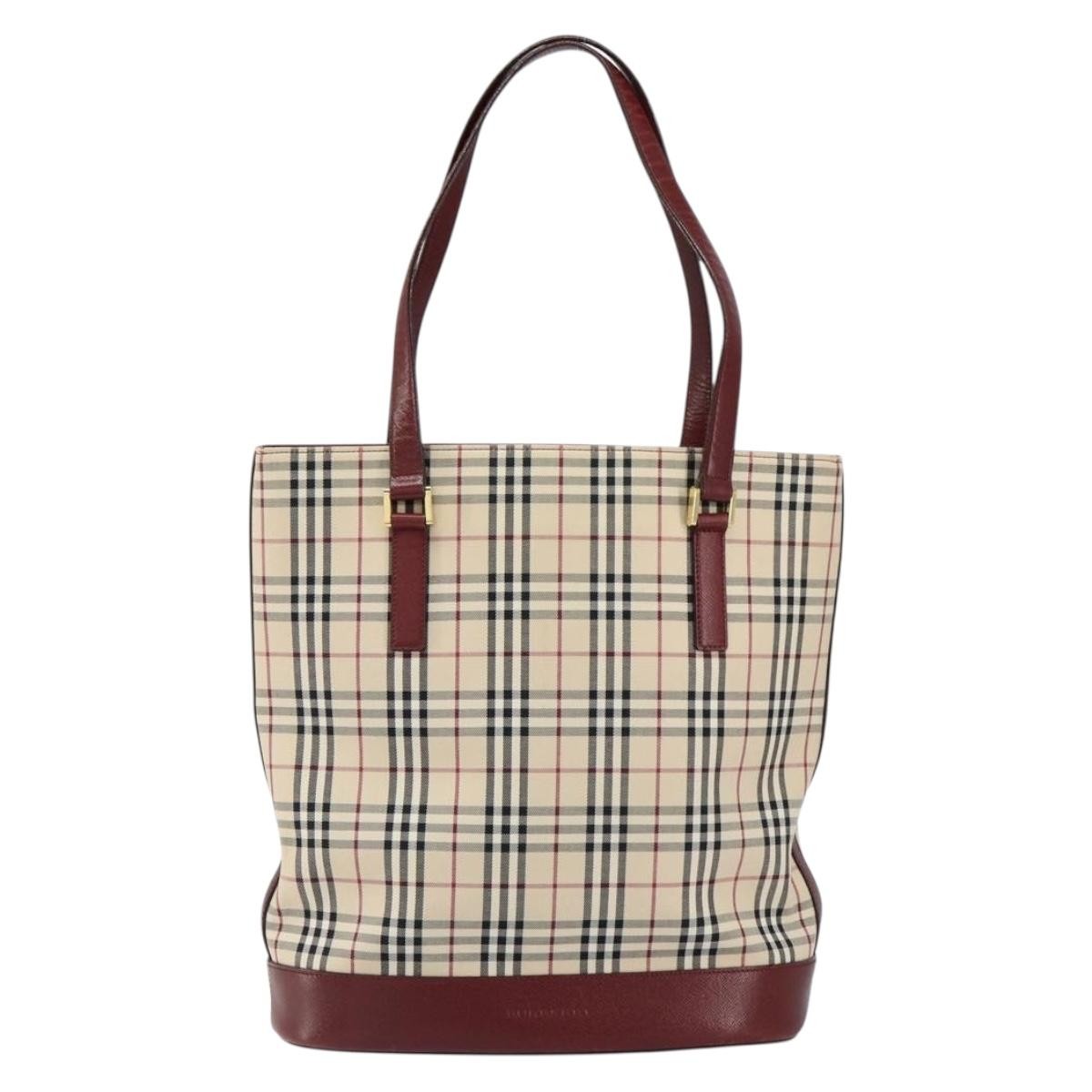Burberry Nova Check Tote canvas check pattern, BEIGE, CANVAS, Tote bag