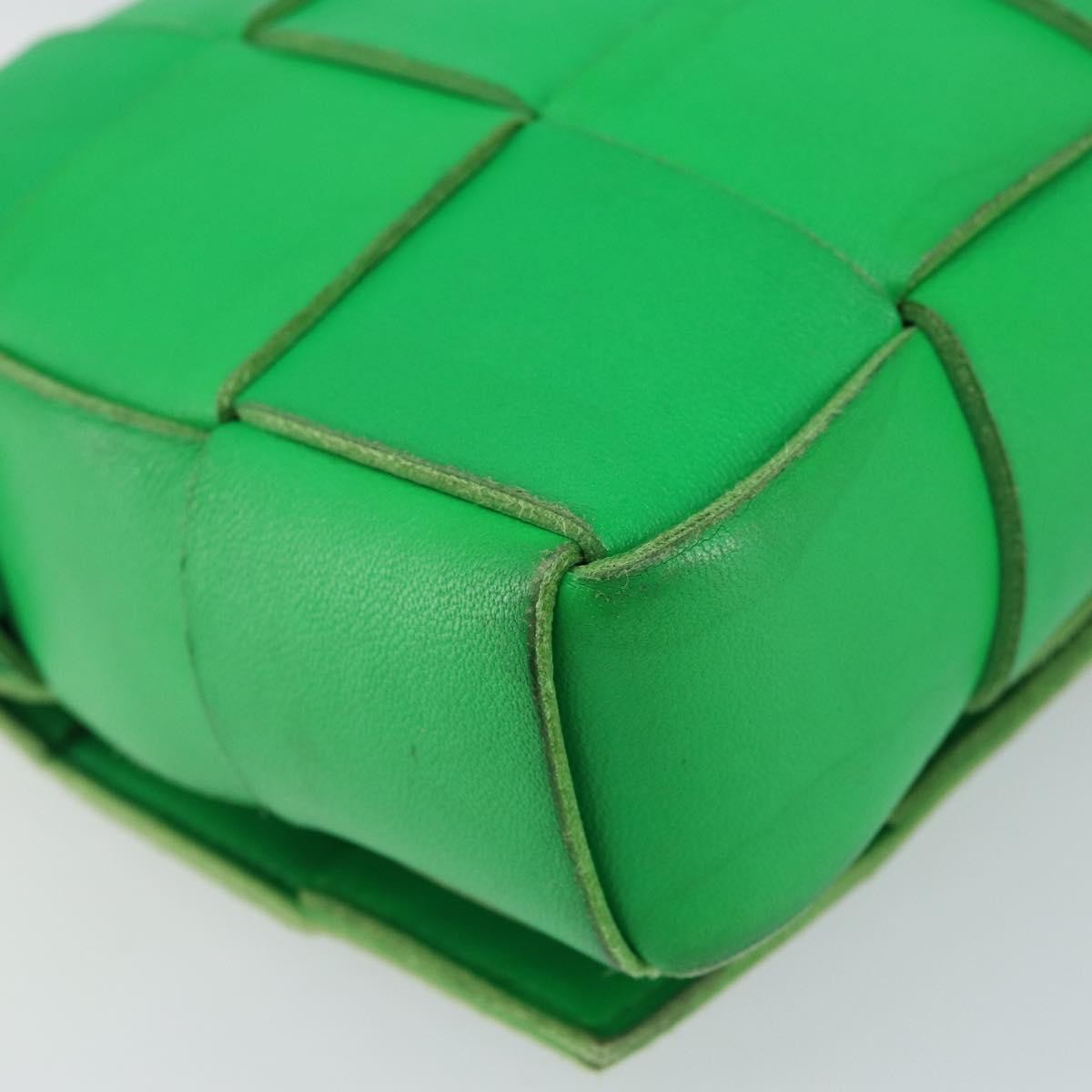 Bottega Veneta Cassette Crossbody Bag Maxi Intrecciato Leather, GREEN, LEATHER, Crossbody bag