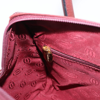 cartier Must De Cartier Leather, BURGUNDY, LEATHER, Handbag