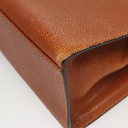 Celine Vintage Logo Top Handle Bag Leather, BROWN, LEATHER, Handbag