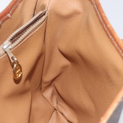 Celine Vintage Macadam Handbag Canvas, BROWN, CANVAS, Handbag