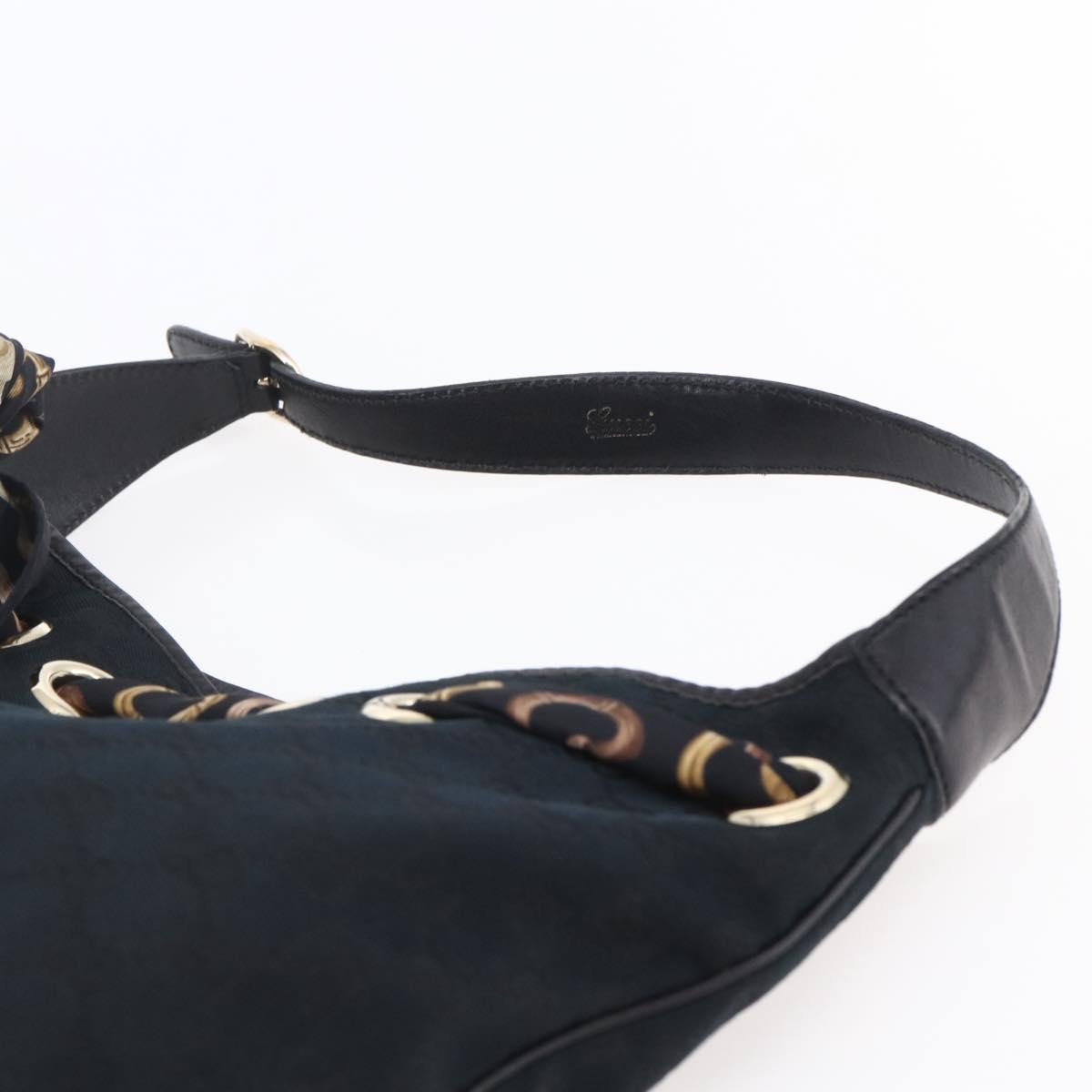 Gucci Positano Hobo GG Canvas, BLACK, CANVAS, Shoulder bag