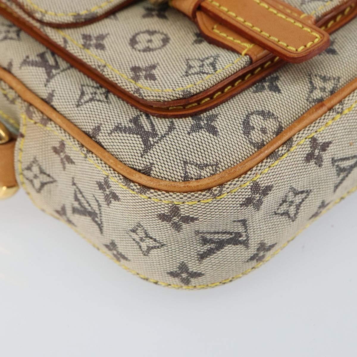 Louis Vuitton Juliette Crossbody Bag Mini Lin, BLUE, CANVAS, Shoulder bag