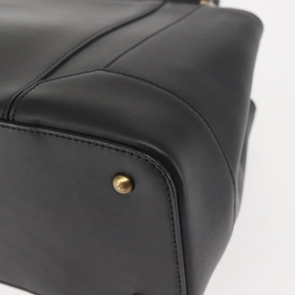 Burberry Vintage Tote Leather, BLACK, LEATHER, Tote bag