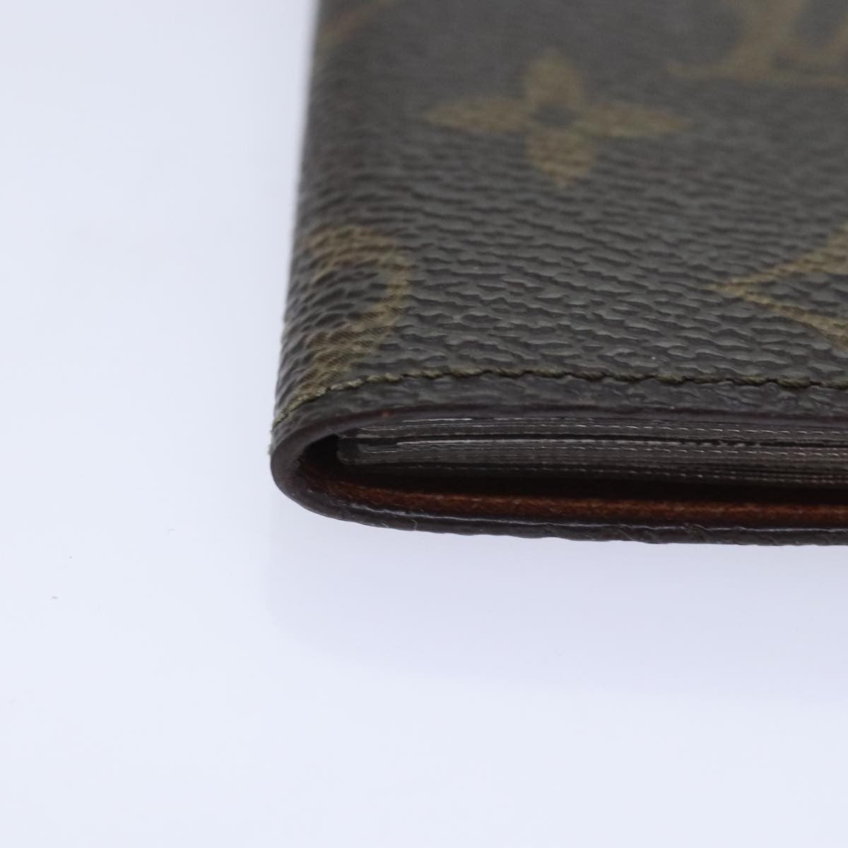 Louis Vuitton Porte Cartes Pression Card Case Monogram Canvas, BROWN, CANVAS, Card Holders