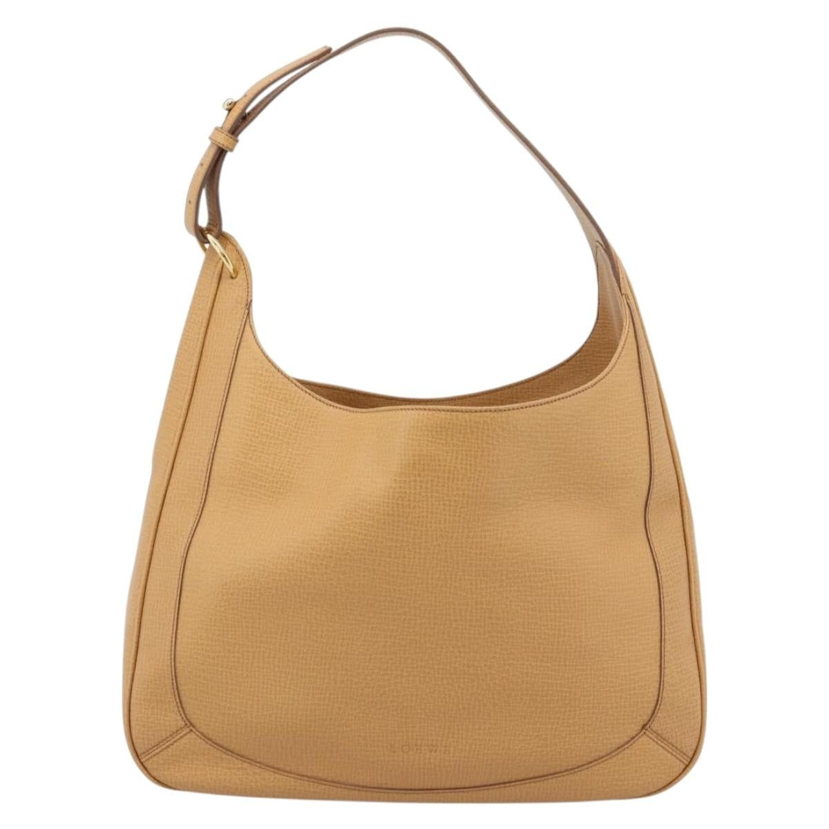 Loewe Vintage Shoulder Bag Canvas, Beige, Leather, Shoulder Bag