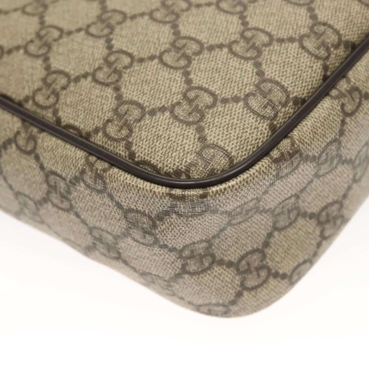 Gucci Front Zip Messenger GG Coated Canvas, BEIGE, CANVAS, Shoulder bag