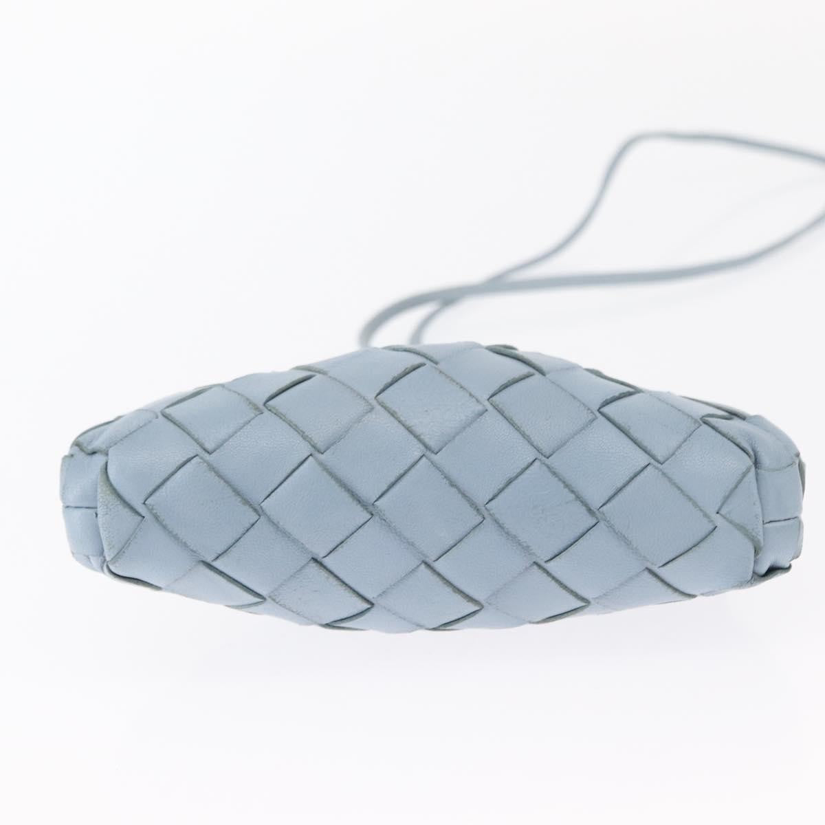 Bottega Veneta The Pouch Intrecciato Nappa, BLUE, LEATHER, Clutche & pouche