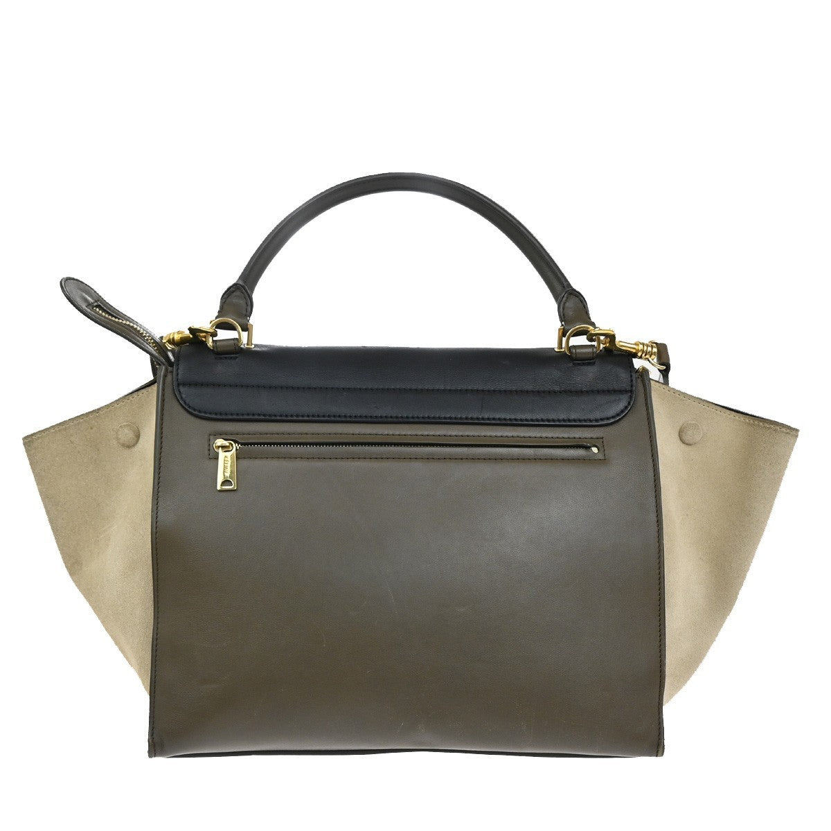 Celine Trapeze Bag Leather with Suede, Multicolour, Leather, Handbag