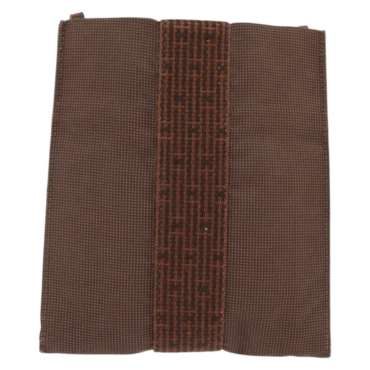 Hermes Herline Crossbody Canvas, BROWN, CANVAS, Clutche & pouche