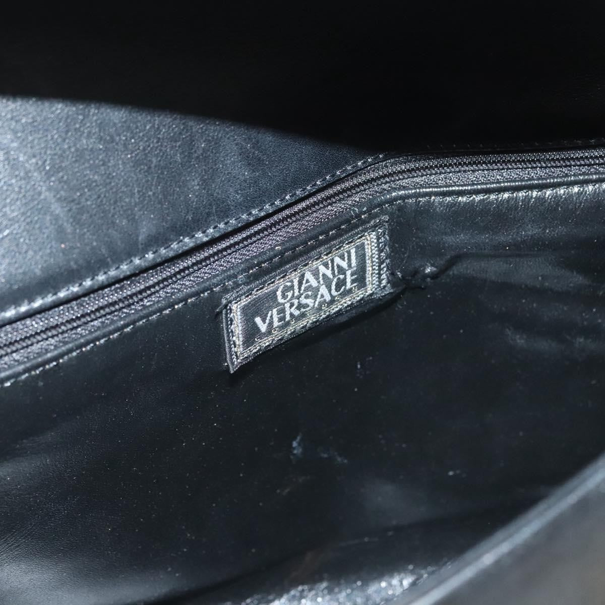 Versace Vintage Flap Shoulder Bag Leather, GOLD, LEATHER, Shoulder bag