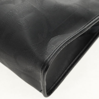 Christian Dior Vintage Trotter Pouch Diorissimo Canvas, BLACK, PVC, Clutche & pouche