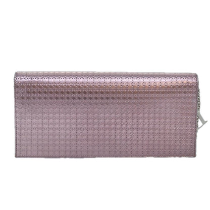 Christian Dior Lady Dior Croisiere Chain Wallet Micro Cannage Metallic Calfskin, PINK, LEATHER, Shoulder bag