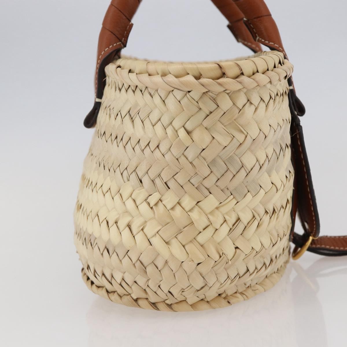 Chloe Marcie Tote RAFFIA, BEIGE, WOOD, Tote bag