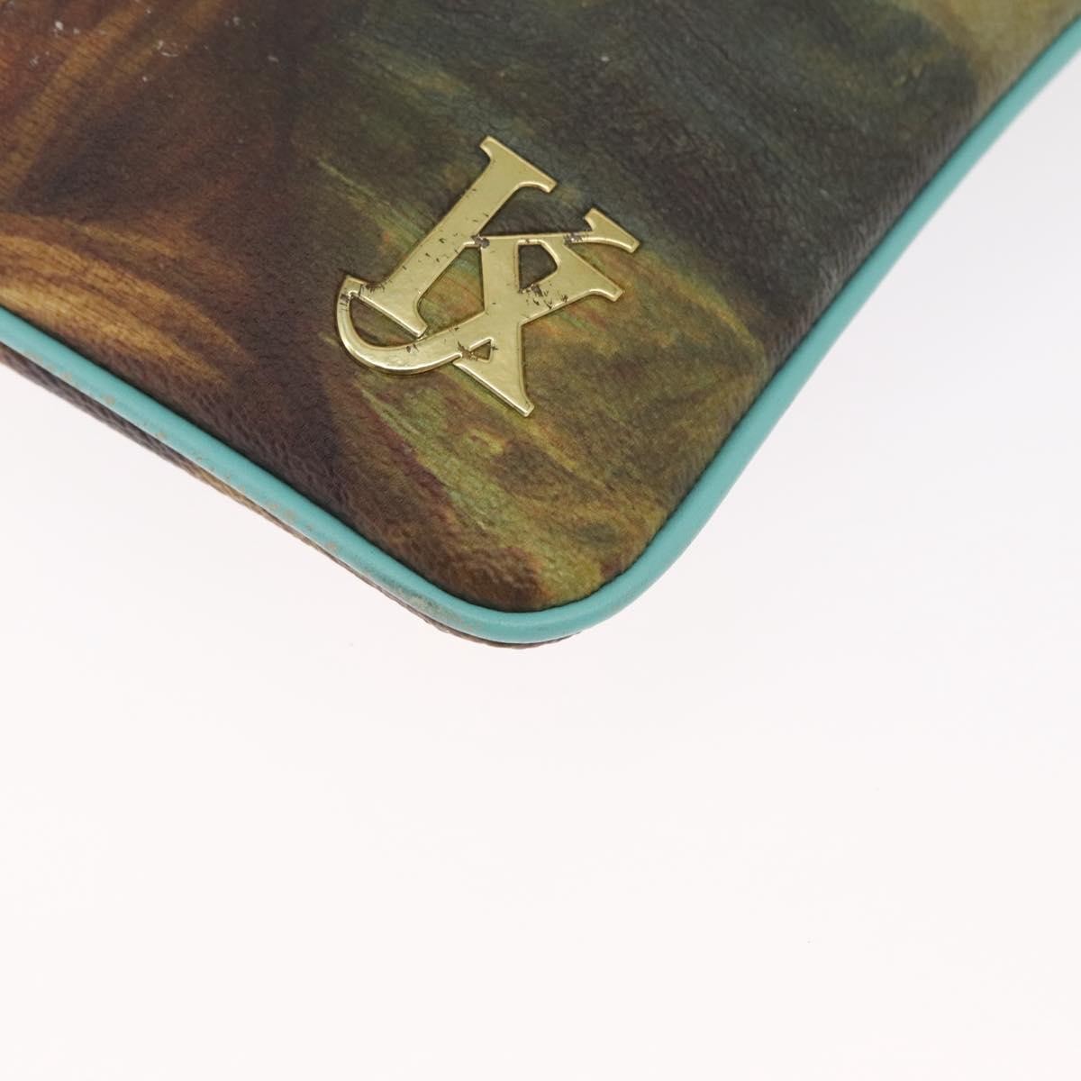 Louis Vuitton Pochette Clutch Limited Edition Jeff Koons Da Vinci Print Canvas, GREEN, PVC, Clutche & pouche