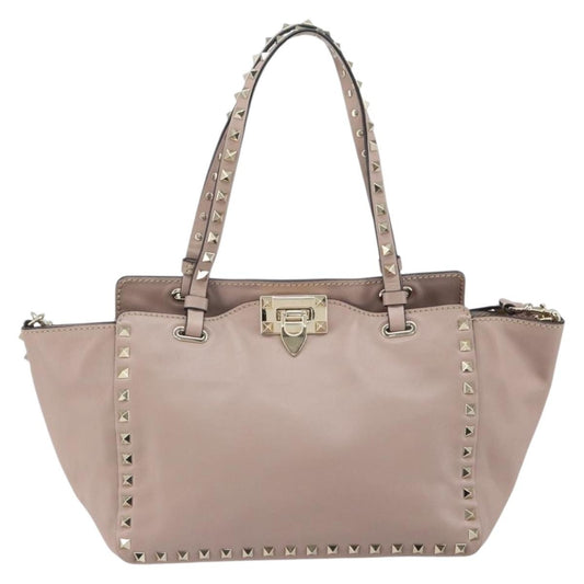 Valentino Garavani Rockstud Tote Soft Leather, PINK, LEATHER, Tote bag