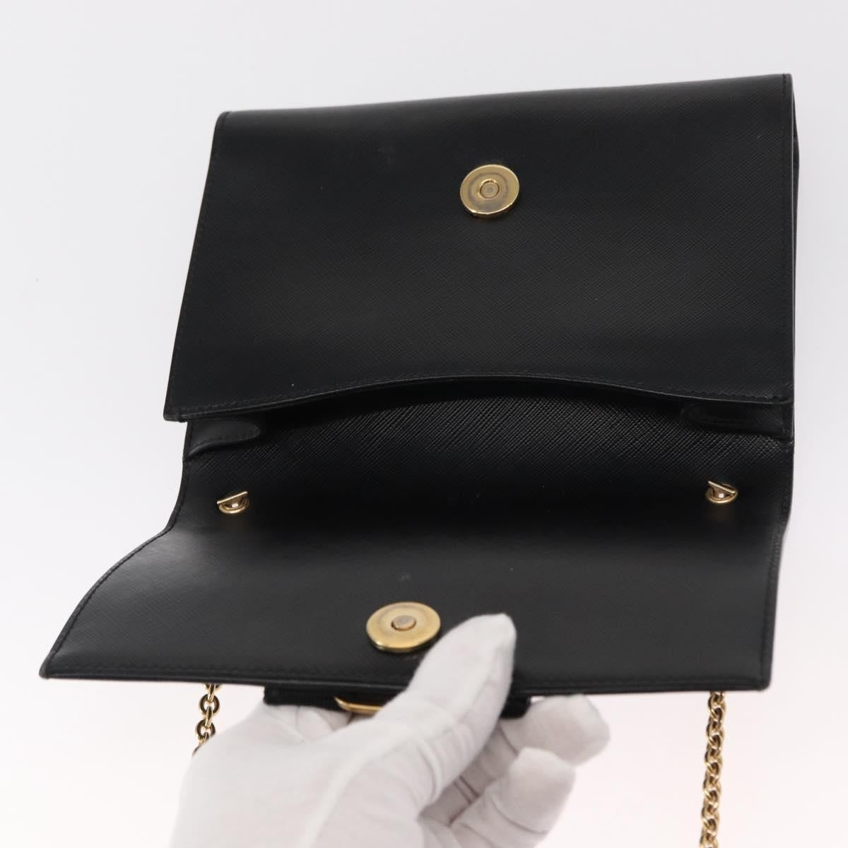 Salvatore Ferragamo Vala Chain Shoulder bag Leather, BLACK, LEATHER, Shoulder bag