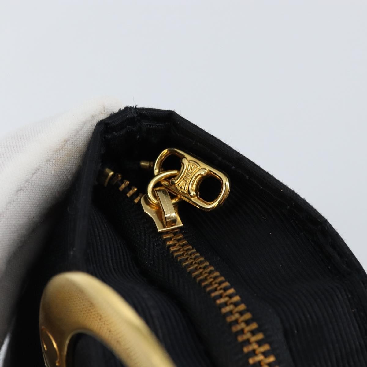 Celine Circle Logo Pouch Nylon, BLACK, NYLON, Clutche & pouche