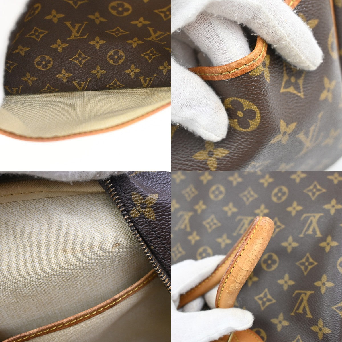 Louis Vuitton Deauville Handbag Monogram Canvas, BROWN, CANVAS, Handbag