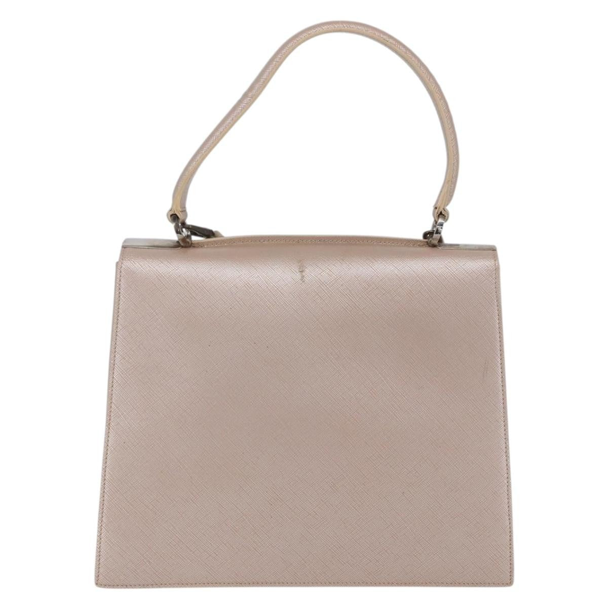 Salvatore Ferragamo Gancini handbag Leather, PINK, LEATHER, Handbag