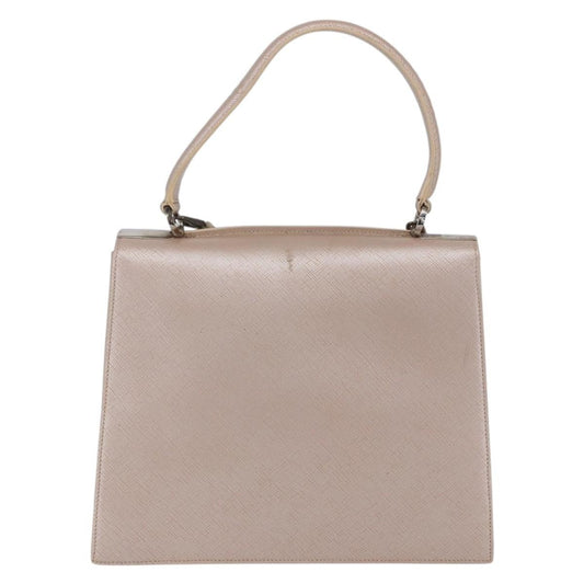 Salvatore Ferragamo Gancini handbag Leather, PINK, LEATHER, Handbag