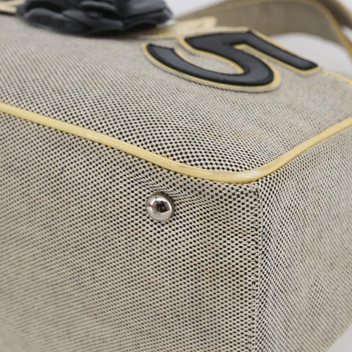 Chanel Camellia No.5 Tote Canvas, GRAY, CANVAS, Tote bag