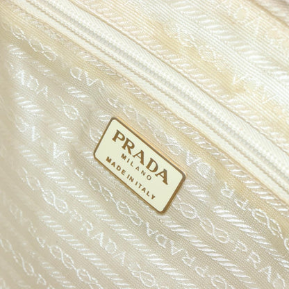 Prada Vintage Handbag Leather, BEIGE, LEATHER, Handbag