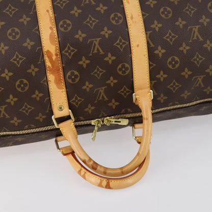 Louis Vuitton Keepall Bandouliere Bag Monogram Canvas, BROWN, CANVAS, Travel bag