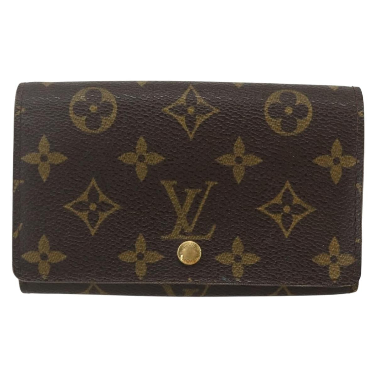 Louis Vuitton Porte Monnaie Tresor Wallet Monogram Canvas, BROWN, CANVAS, Wallets