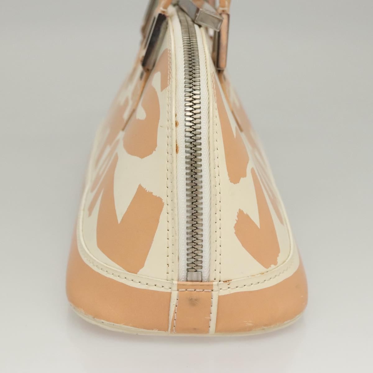 Louis Vuitton Alma Handbag Limited Edition Graffiti Leather, WHITE, CANVAS, Handbag