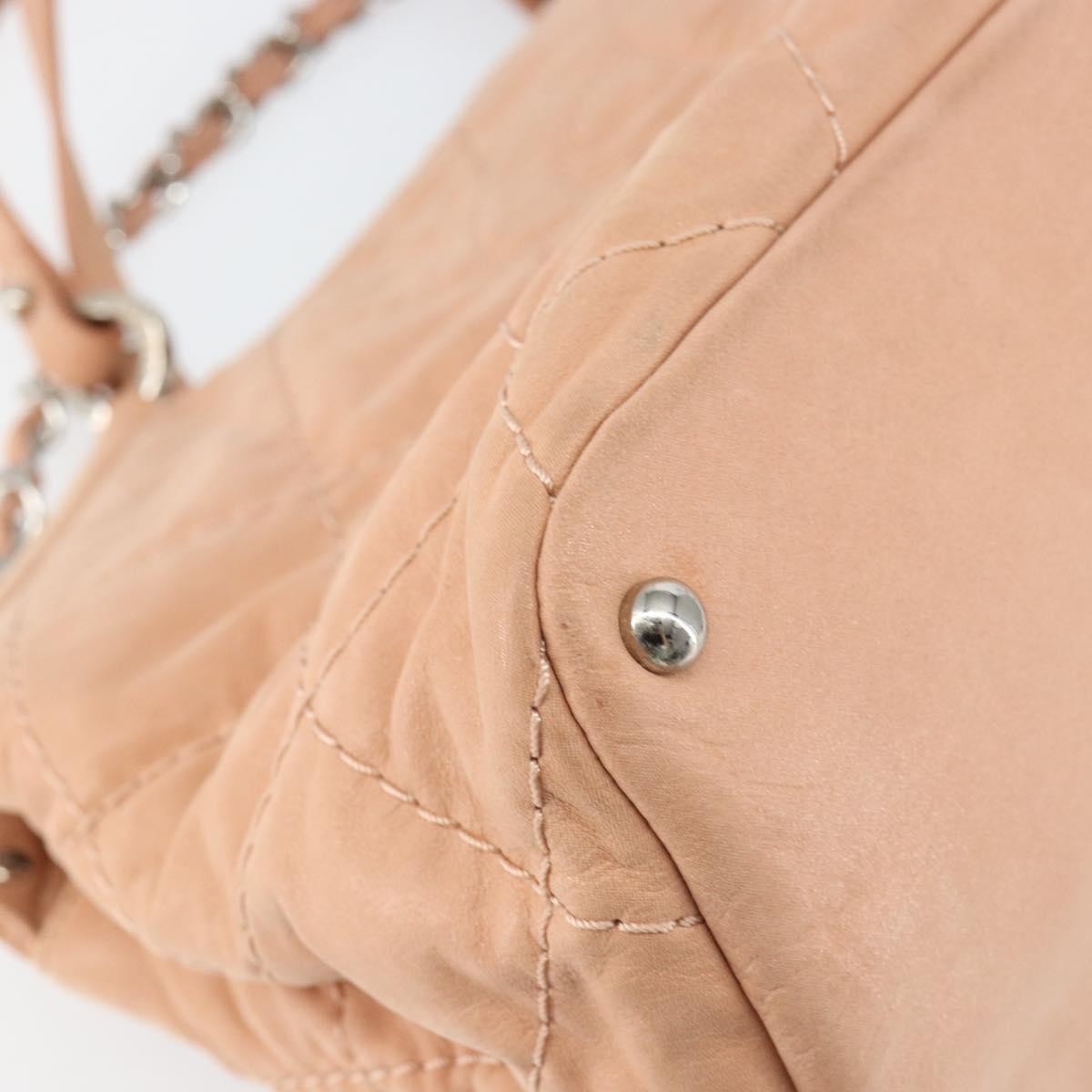 Chanel CC Sea Hit Tote Quilted Iridescent Calfskin, PINK, LEATHER, Shoulder bag