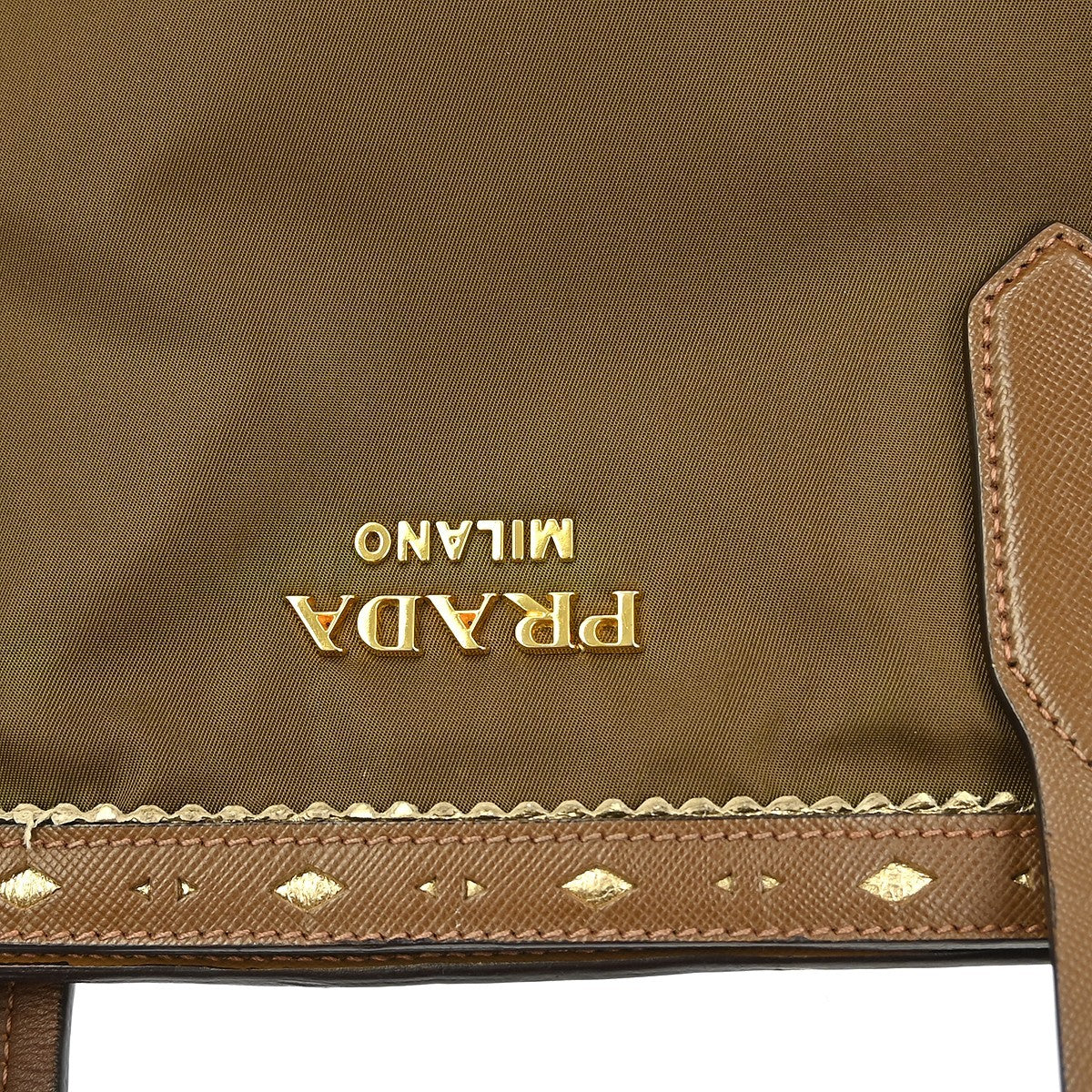 Prada Vintage Tote Tessuto, BROWN, NYLON, Tote bag