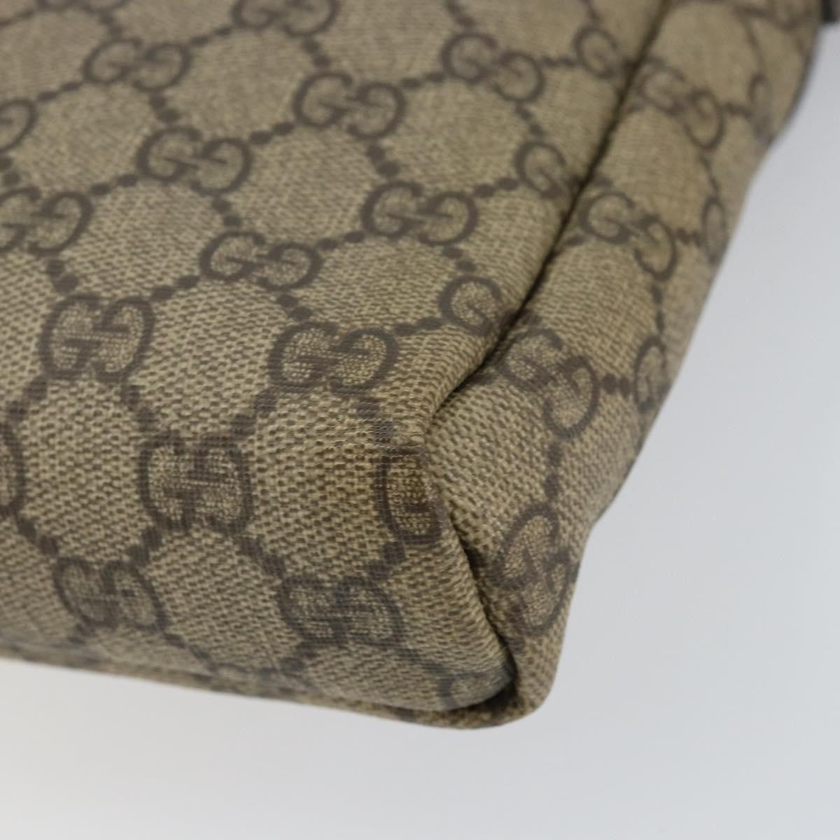 Gucci Flap Messenger GG Coated Canvas, BEIGE, PVC, Shoulder bag